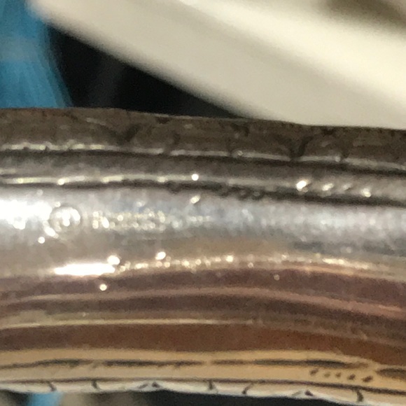 Open-end sterling silver cuff bracelet. - Picture 6 of 6